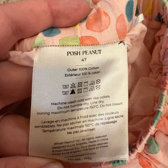 Posh peanut pink polka dot poplin ruffled mini skirt size 3T & 4T - Picture 4 of 5